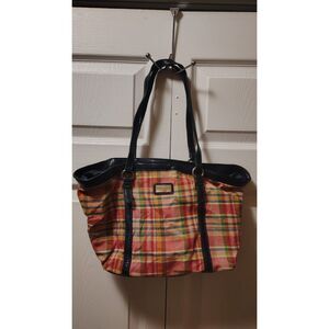 Tommy Hilfiger Madras plaid tote bag